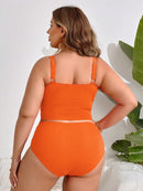 Tankini Feminino Plissado Geisiele. Plus Size