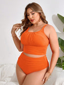 Tankini Feminino Plissado Geisiele. Plus Size