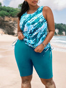Tankini feminino com ajuste lateral Jeissy. Plus Size