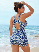 Tankini feminino estampado Aruba. Plus Size