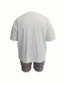 Conjunto feminino de bermuda e camiseta Katia. Plus Size