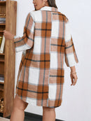 Vestido-Camisa Feminino Solto Reto com Mangas Dobráveis - Cecília. Plus Size