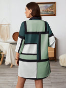 Vestido-Camisa Feminino Solto Reto com Mangas Dobráveis - Cecília. Plus Size