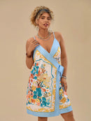 Vestido Envelope Feminino com Amarração Lateral Thais. Plus Size