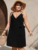 Vestido Envelope Feminino com Amarração Lateral Thais. Plus Size