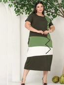 Vestido Feminino Solto com Bolso em Malha - Edelis. Plus Size