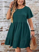 Vestido Feminino com Barra Franzida - Talita. Plus Size