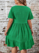 Vestido Feminino com Barra Franzida - Talita. Plus Size