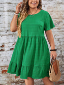 Vestido Feminino com Barra Franzida - Talita. Plus Size