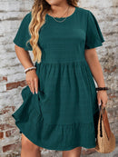 Vestido Feminino com Barra Franzida - Talita. Plus Size