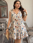 Vestido Feminino Decoração de Laço nos Ombros - Angeline. Plus Size