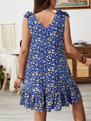 Vestido Feminino Decoração de Laço nos Ombros - Angeline. Plus Size