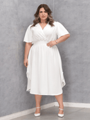 Vestido Feminino Manga Curta Duna Casual - Mirna. Plus Size