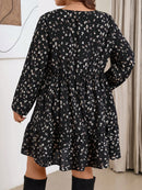 Vestido Feminino Smock com Manga Lanterna - Jade. Plus Size