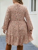 Vestido Feminino Smock com Manga Lanterna - Jade. Plus Size