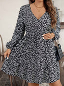 Vestido Feminino Smock com Manga Lanterna - Jade. Plus Size