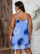 Vestido Feminino Tie-Dye em V com Alças Ajustáveis - Cecília. Plus Size
