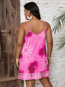 Vestido Feminino Tie-Dye em V com Alças Ajustáveis - Cecília. Plus Size