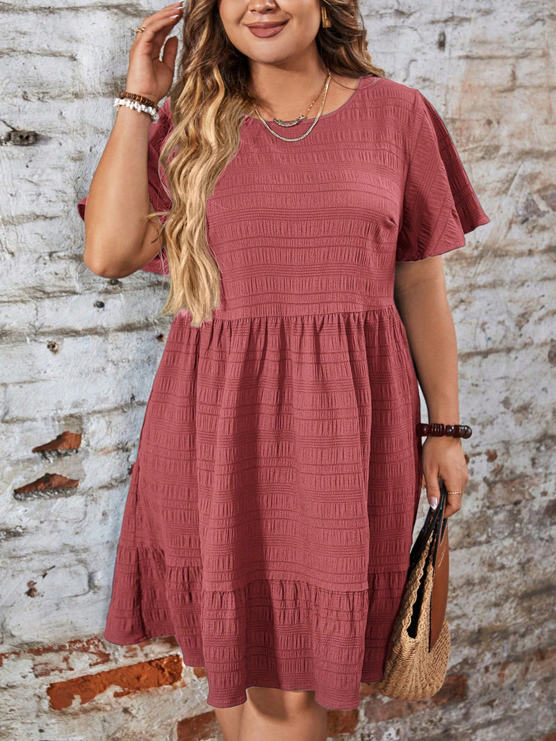 Vestido Feminino com Barra Franzida - Talita. Plus Size
