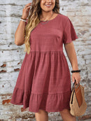 Vestido Feminino com Barra Franzida - Talita. Plus Size