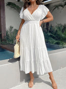 Vestido Feminino com Cintura Franzida. Plus Size