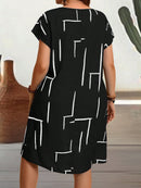 Vestido Feminino com Manga Morcego e com gola redonda - Sophie. Plus Size