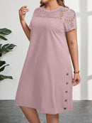 Vestido Feminino manga curta Mariana Plus Size