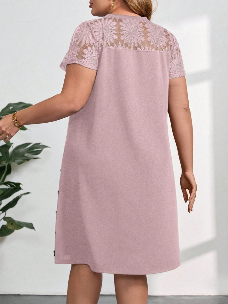 Vestido Feminino manga curta Mariana Plus Size