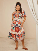 Vestidos Feminino com Decote em V  Estilo Modesto Thatá. Plus Size