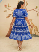 Vestidos Feminino com Decote em V  Estilo Modesto Thatá. Plus Size