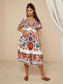 Vestidos Feminino com Decote em V  Estilo Modesto Thatá. Plus Size