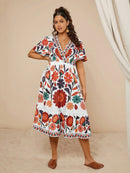 Vestidos Feminino com Decote em V  Estilo Modesto Thatá. Plus Size