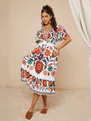 Vestidos Feminino com Decote em V  Estilo Modesto Thatá. Plus Size