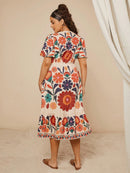 Vestidos Feminino com Decote em V  Estilo Modesto Thatá. Plus Size