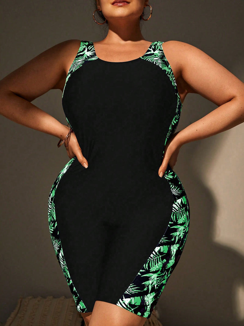 Maiô Feminino Anastacia com Estampa na Lateral Plus Size