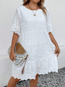 Vestido Feminino Bordado Britany Plus Size E096