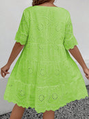 Vestido Feminino Bordado Britany Plus Size E096