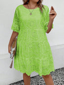 Vestido Feminino Bordado Britany Plus Size E096