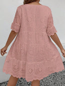 Vestido Feminino Bordado Britany Plus Size E096