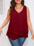 Blusa Solta Vivana Feminina Plus Size Vinho / Gg E307